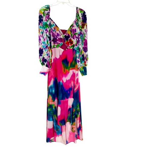 NWT One33 Social Printed Flounce Hem Dress Size 4 - Picture 6 of 14